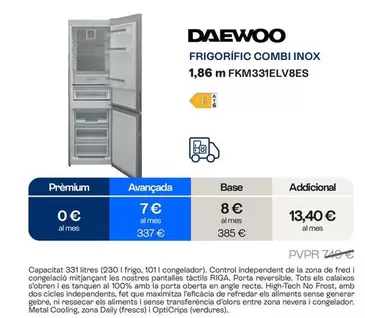 Daewoo - Frigorifico Combi Inox