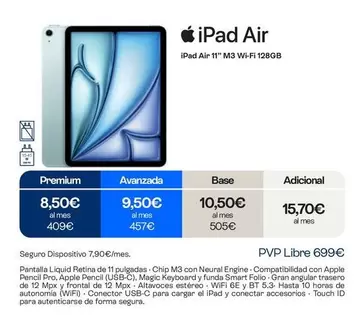 Apple - Ipad Air 11" M3 Wi Fi 128gb