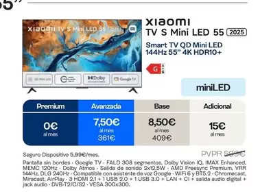 Xiaomi - Tv S Mini Led 55