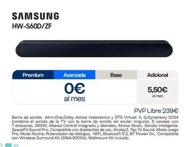 Samsung - HW-S60D/ZF