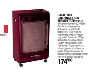 Campingaz - Catalitica Con Termostato 018472