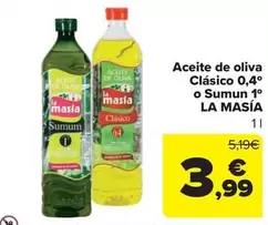 La Masía - Aceite De Oliva Clasico 0,4 O Sumun 1