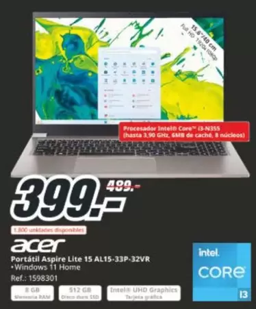 Acer - Portátil Aspire Lite 15 AL15-33P-32VR