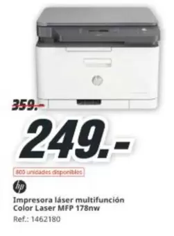 HP - Impresora Láser Multifunción Color Laser Mfp 178nw