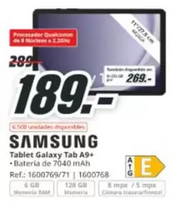Samsung - Tablet Galaxy Tab A9+