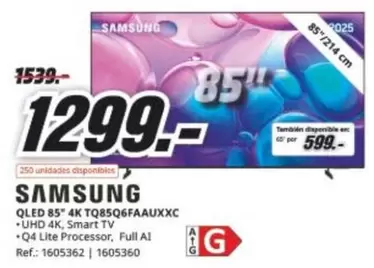 Samsung - Qled 85" 4k Tq85q6faaxxc