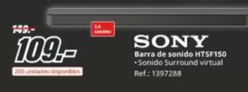 Sony - Barra De Sonido Htsf150