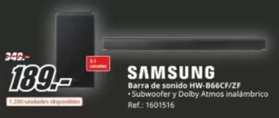 Samsung - Barra De Sonido Hw-b66cf/zf