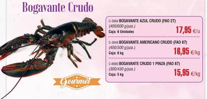 eroski - Bogavante Crudo