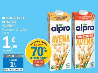 Alpro - Bebida Vegetal De Avena