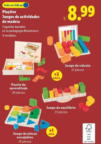 Playtive - Juegos De Actividades De Madera