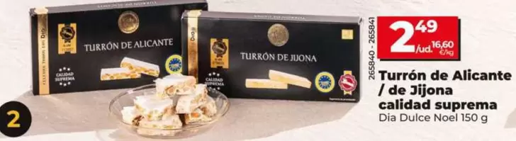 Dia Dulce Noel - Turrón De Alicante / De Jijona Premium Calidad Suprema