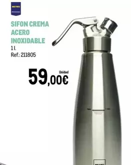 chef select - Sifon Crema Acero Inoxidable