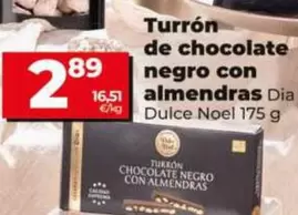 Dia Dulce Noel - Turrón De Chocolate Negro Con Almendras