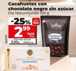 Dia Naturmundo - Cacahuetes Con Chocolate Negro Sin Azúcar