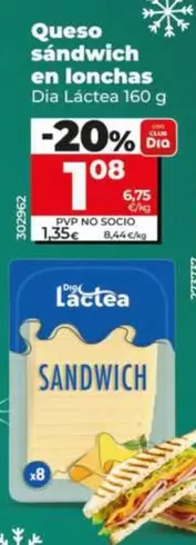 Dia Lactea - Queso Sándwich En Lonchas