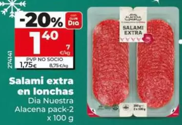 Dia Nuestra Alacena - Salami Extra En Lonchas