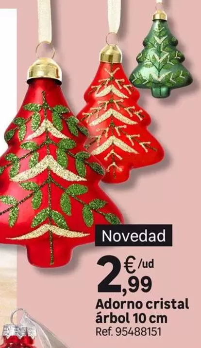 Cristal - Adorno  Árbol 10 Cm