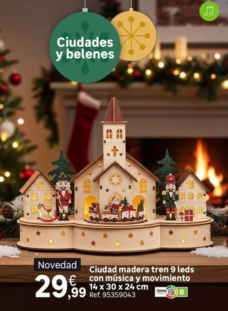 home - Ciudad Madera Tren 9 Leds Con Musica Y Movimiento