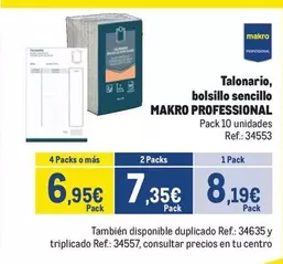 makro - Talonario, Bolsillo Sencillo