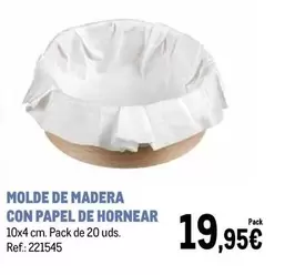 Molde De Madera Con Papel De Hornear
