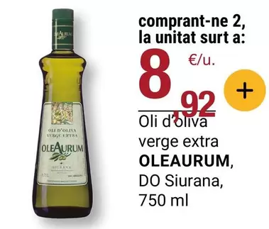 Oleaurum - Oli D'oliva Verge Extra