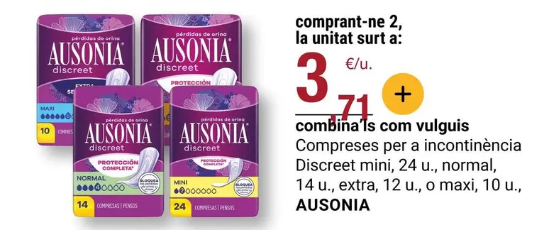 Ausonia - Compresas Per A Incontinència