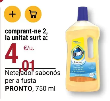 Pronto - Netejador Sabonós Per A Fusta