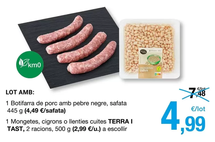 Terra - 1 Botifarra De Porc Amb Pebre Negre, Safata