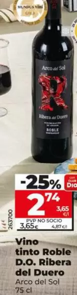 Arco Del Sol - Vino Tinto Roble D.O. Ribera Del Duero