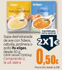 Ifa Eliges - Sopa Deshidratada De Ave Con Fideos, Cebolla, Jardinera O Pollo Ifa