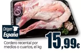 Cordero Recental Por Medios O Cuartos