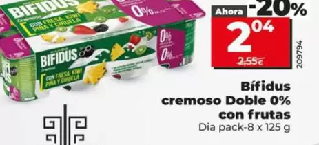 Dia - Bifindus Cremoso Doble 0% Con Fruta