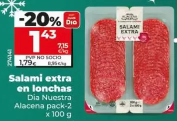 Dia Nuestra Alacena - Salami Extra En Lonchas