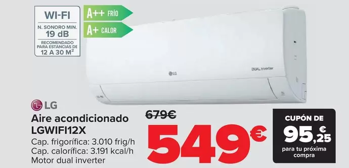 LG - Aire Acondicionado LGWIFI12X