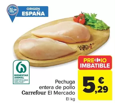 carrefour - Pechuga entera de pollo El Mercado