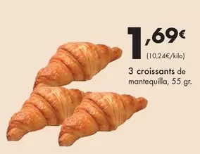 3 Croissants De Mantequilla, 55 Gr.