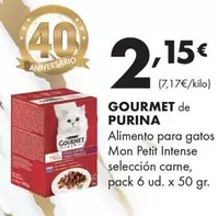 Purina - Gourmet De Alimento Para Gatos Mon Petit Intense Selección Carne