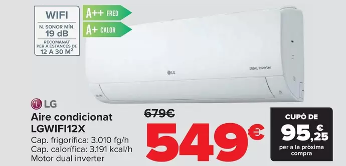 LG - Aire Acondicionado LGWIFI12X