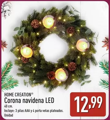 Home Creation - Corona Navidena Led