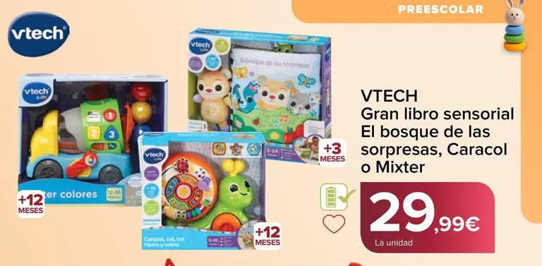 Vtech - Gran Libro Sensorial El Bosque De Las Sorpresas Caracol O Mixter