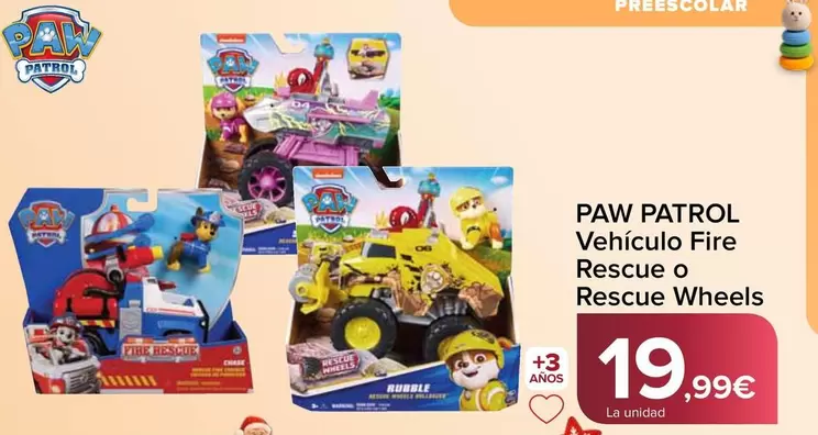 Paw Patrol - Vehiculo Fire Rescue O Rescue Wheels