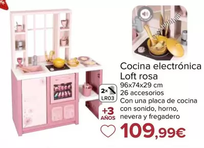 Cocina Electronica Loft Rosa