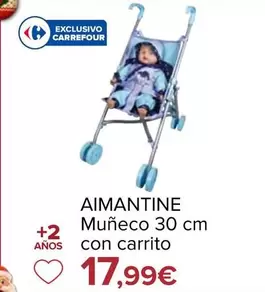 Aimantine - Muñeco 30 Cm Con Carrito
