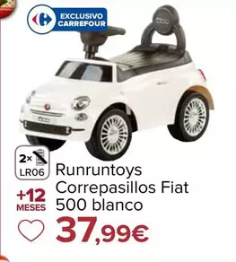 Runruntoys Correpasillos Fiat 500 Blanco