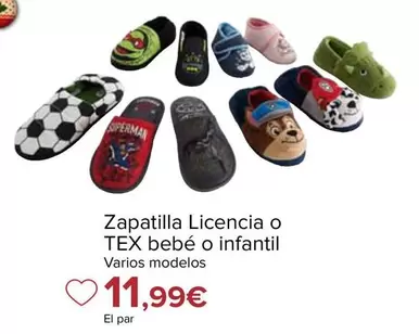 Tex - Zapatilla Licencia O Bebe O Infantil
