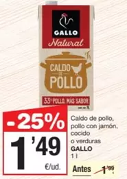 Gallo - Caldo De Pollo, Pollo Con Jamon, Cocido O Verduras