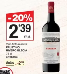 Faustino Rivero - Vino Tinto Reserva