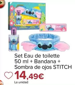 Stitch - Set Eau De Toilette 50 Ml + Bandana + Sombra De Ojos