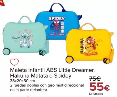 Maleta Infantil Abs Little Dreamer Hakuna Matata O Spidey